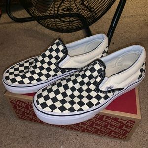 Checkered Slip on Vans
